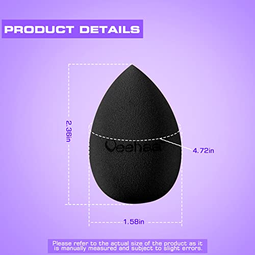 2PCS Makeup Sponge Set, Latex Free Makeup Blender for foundation, Makeup Sponges egg shaped, Makeup Sponges for all areas