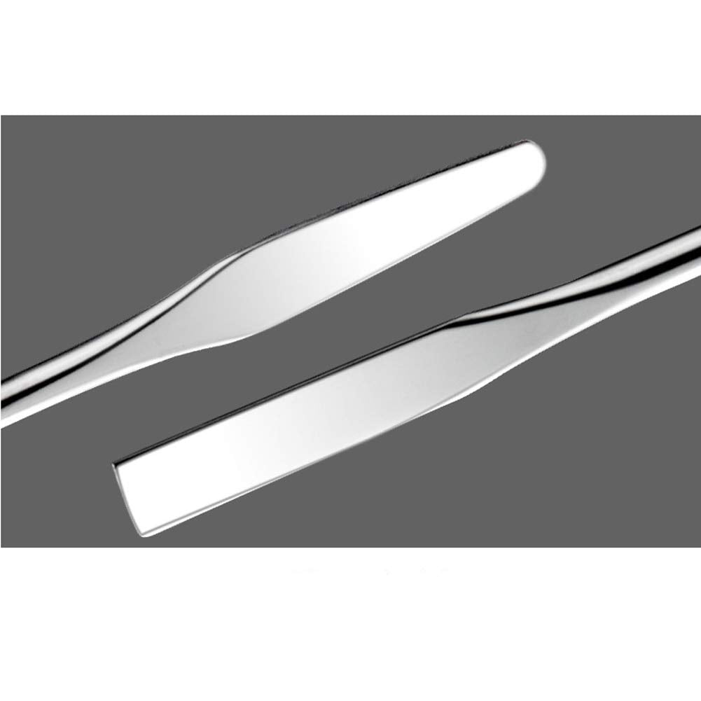 2Pcs Stainless Steel Cosmetic Mixing Makeup Spatula Nail Art Palette Stick Stirring Rod Mixer Artist Tool for Beauty Salon Color Cream Mixing Professional and Personal Use, Silver