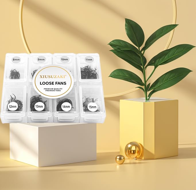 Premade Fans Eyelash Extensions 600 Fans 14D Volume Lash Extensions 0.05 Thickness Eyelash Extension D Curl Premade Lash Fans Mix 8-15mm Fluffy Soft Handmade Loose Fan(600Fans-14D-0.05-D,8-15mm)