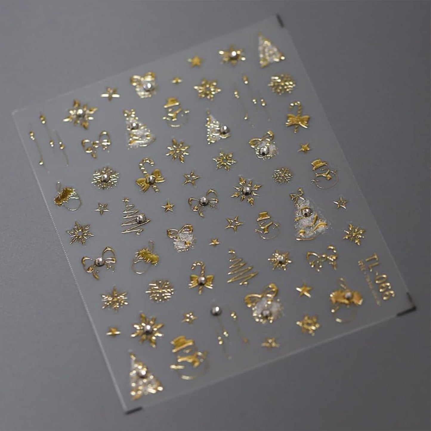 Christmas Nail Stickers 5D Embossed Gold Christmas Nail Decals Holiday Nail Art Stickers with Snowman Xmas Tree Star Snowflake Nail Design Christmas Nails Supplies for Women Girls