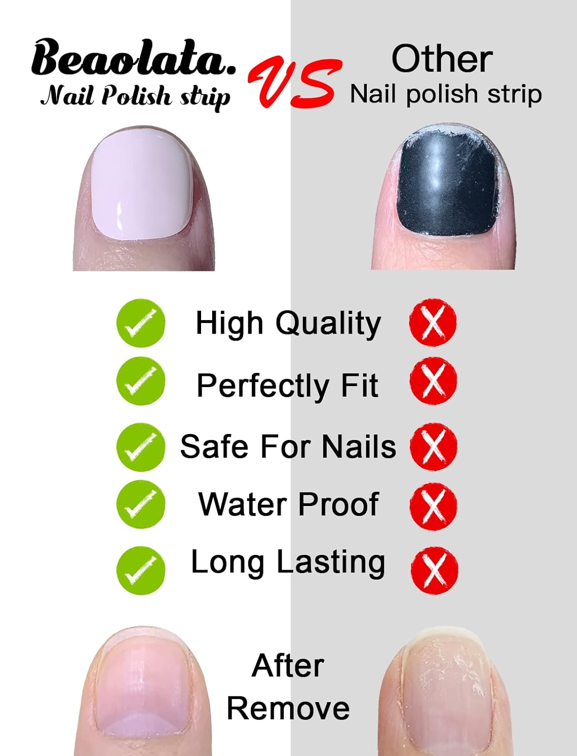Nail Polish Strips, 32PCS Salon Quality Wraps, Long Lasting Gel Nail Stickers for Women Easy Apply& Remove (Spring on The Tips White)