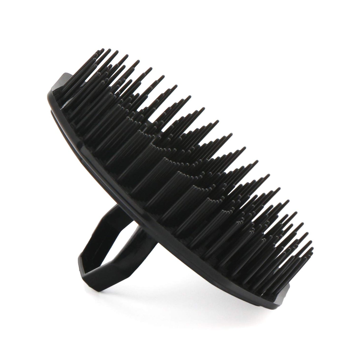 Scalp Massage Shampoo Brush, Segbeauty 4pcs Massage Hair Brushes Floriated Shower Comb for Deep Cleaning Hair Men's Hand Brush Growth Beard Brush Pet Grooming Brushes (Black(Ringed Handle))