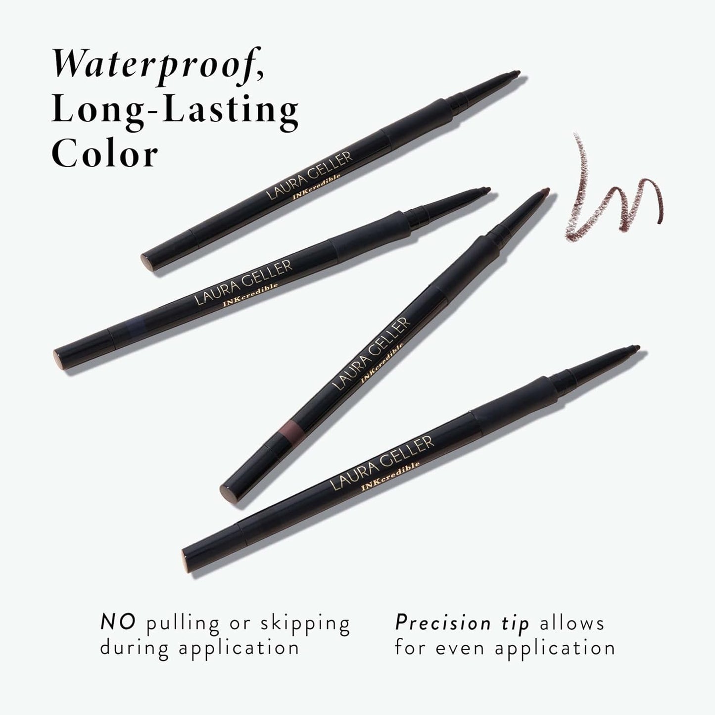 LAURA GELLER NEW YORK INKcredible Gel Eyeliner - Olive My Love - Waterproof Smudge-proof Eyeliner Pencil - Built in Sharpener