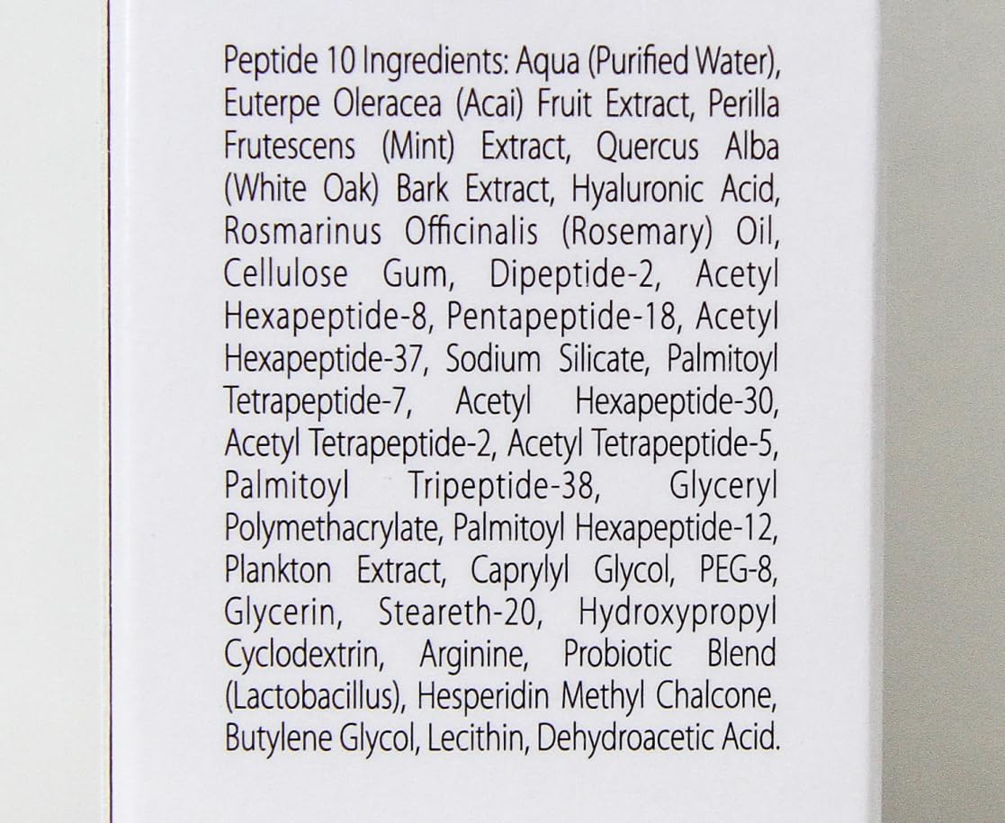 Peptide10 – Anti-Aging Peptide Serum – Firms, Smooths & Reduces Wrinkles – With Multi-Peptide Complex for Youthful Skin