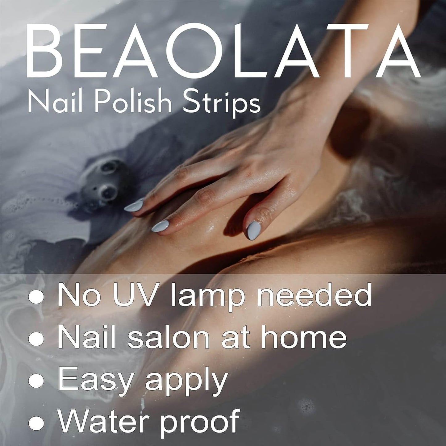 Nail Polish Strips, 32PCS Salon Quality Wraps, Long Lasting Gel Nail Stickers for Women Easy Apply& Remove (Juice Pink)
