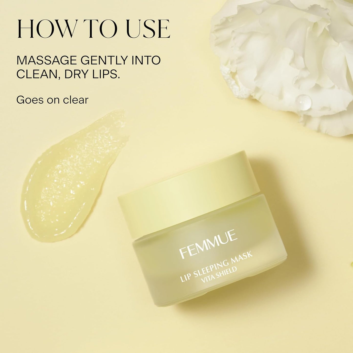 Lip Sleeping Mask (Vita Shield) | Overnight Hydrating Treatment for Dry, Cracked Lips | With Fatty Acids for Plumping & Softening | Non-Sticky Formula