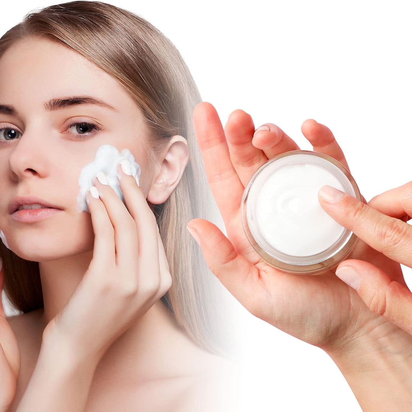 SATINIOR 100 Pcs Plastic Jars with Lids Small Containers Lids Wide Mouth Small Plastic Containers for Lotion Cream Rhinestones Body Butters Travel Storage(2 oz,Gold)