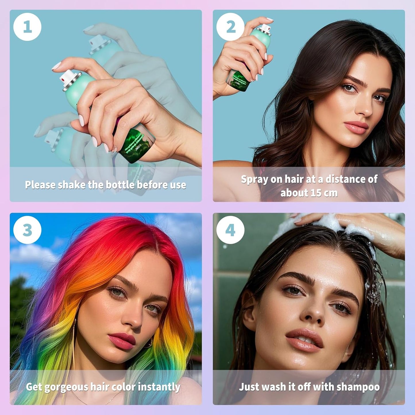 Pink Hair Spray, Hair Color Spray Dye,Temporary Hair Color Spray,Hair Wax Dye Pomades,Washable Hair Coloring Natural Hair Strong Style Gel Hair Dye for Party,Hollowen,Cosplay(Pink)