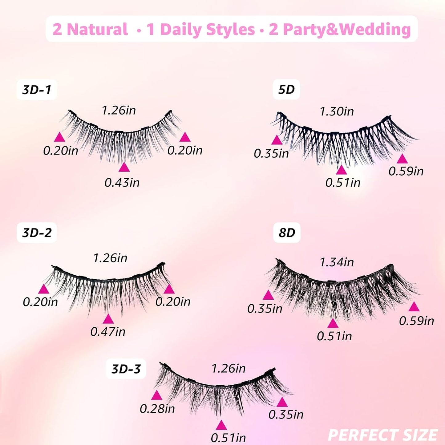 Magnetic Eyelashes with Eyeliner Kit – Natural Look, Reusable & Easy to Apply Fake Eyelashes for Beginners, Magnetic Lashes with Applicator, Waterproof & Long-Lasting