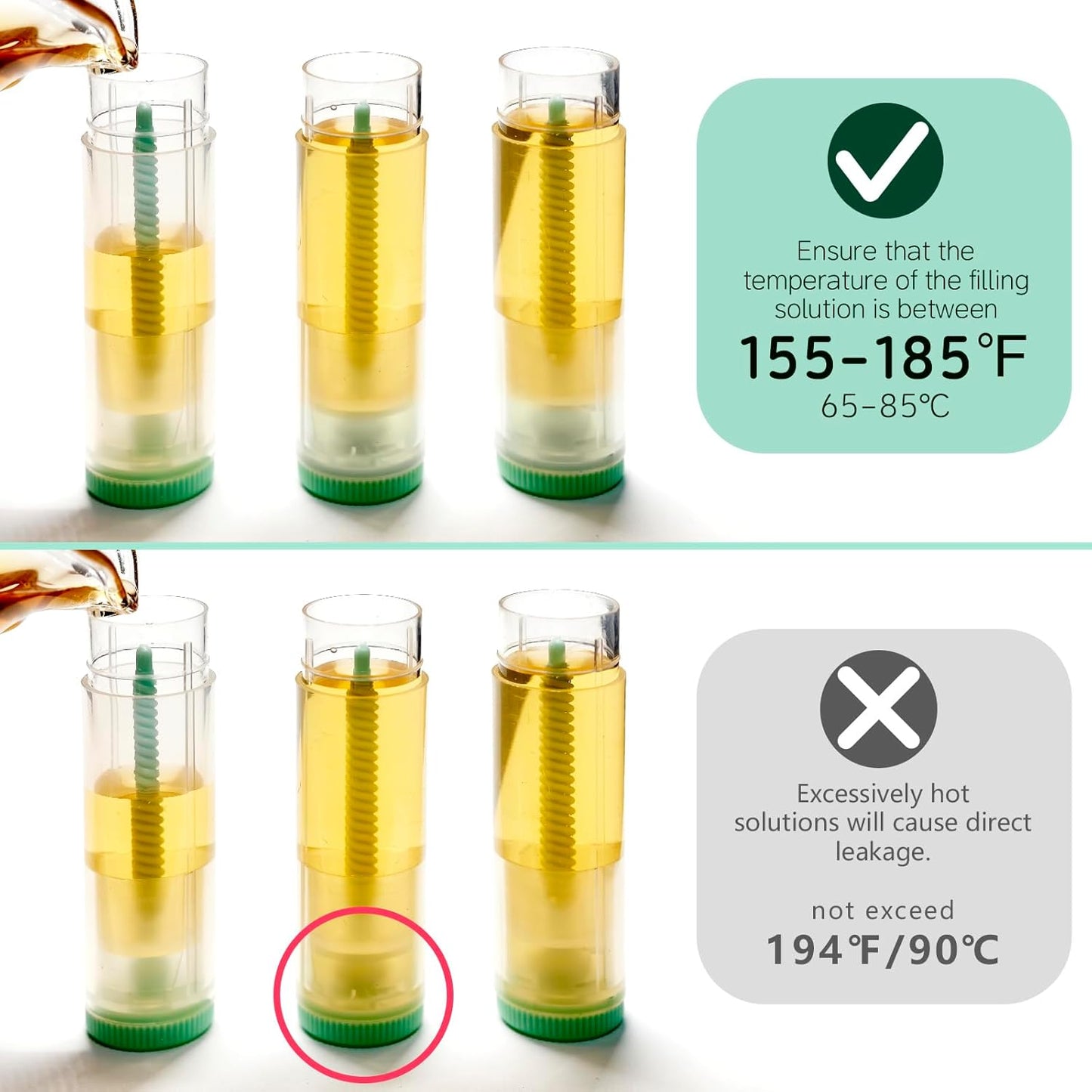 JuLand 50 Pack Empty Lip Balm Containers Bulk 5.5ml - Clear Twist-Up Tubes with Pink Caps, Refillable Chapstick Tube for DIY Lip Balm Making