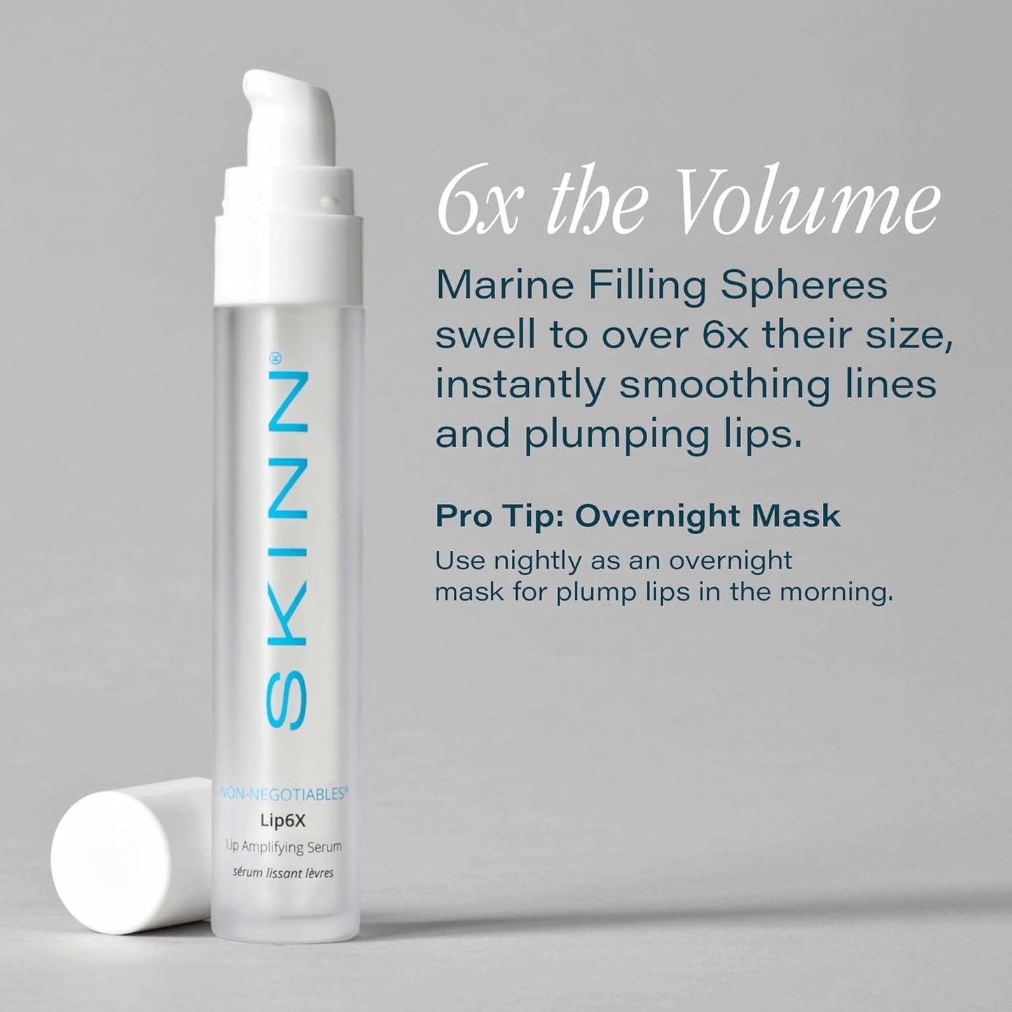 SKINN Lip Amplifying Serum, Lip6X with Peptides - Deep Moisturizing Serum Instantly Plumps, Hydrates & Smooths Lips & Boosts Collagen Production - Lip Care Products for Women