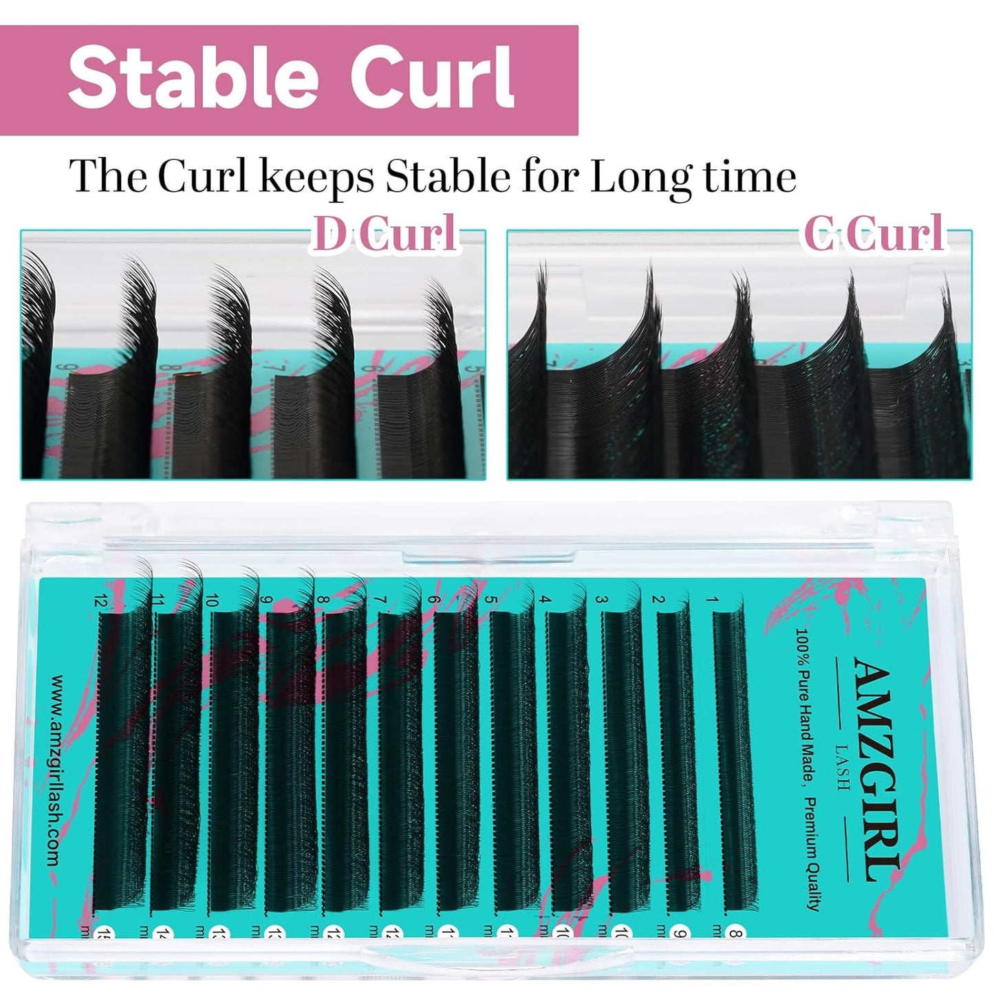 Eyelash Extensions 3DW D Curl,Mixed Length Lash Extension Supplies Easy Fan Individual Lashes Premium Classic Lash Soft Matte Dark Professional Eyelashes Extension(8-15mm)