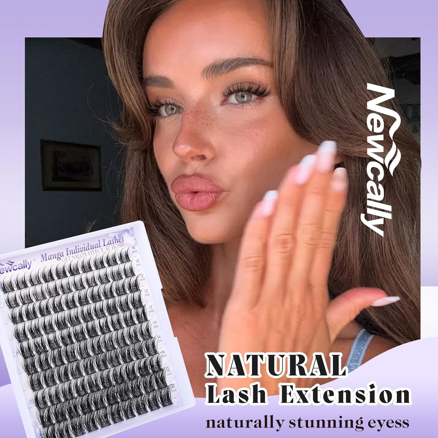 Wispy Cluster Eyelash Extensions Natural Lash Clusters Manga Individual Lashes C-curly Eyelash Clusters 10-16MM Lash Extensions by Newcally