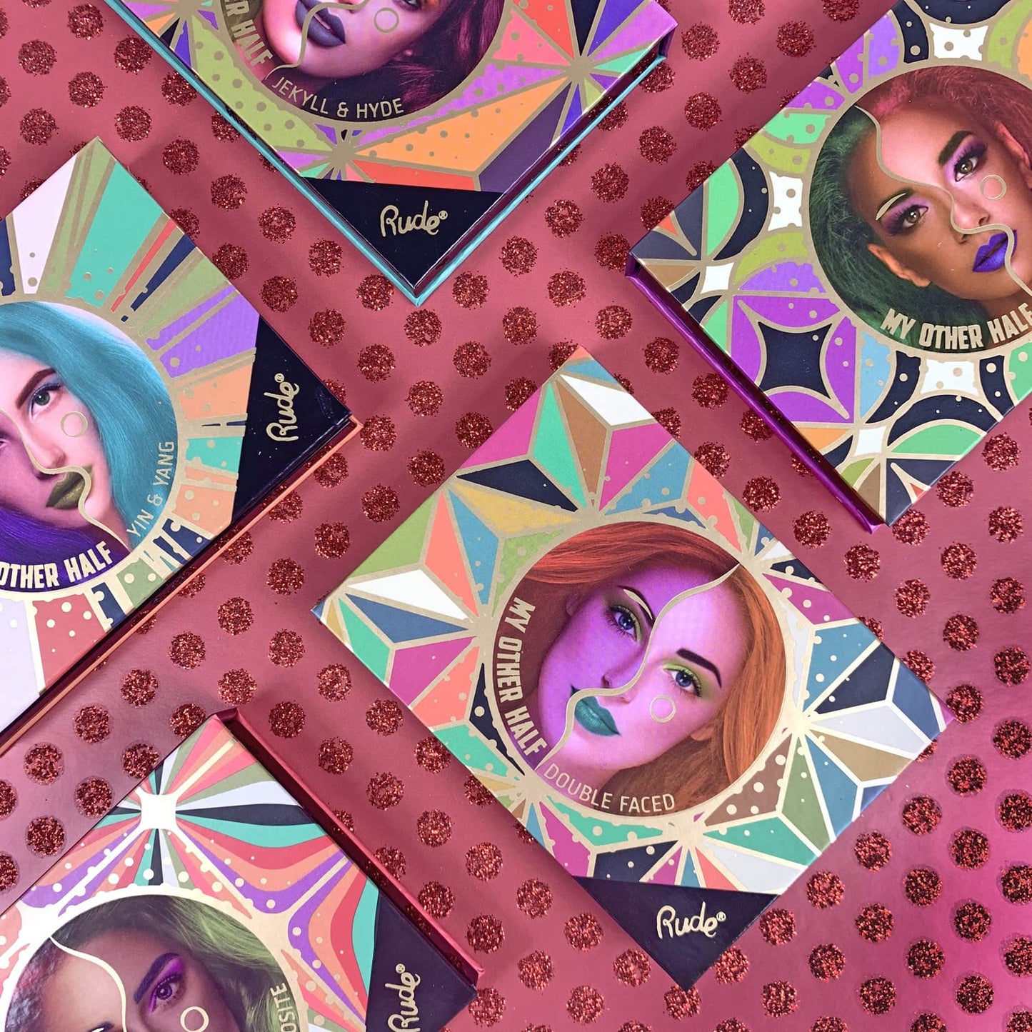 My Other Half Duo Shade Face Palette - Jekyll and Hyde by Rude Cosmetics for Women - 0.4 oz Makeup