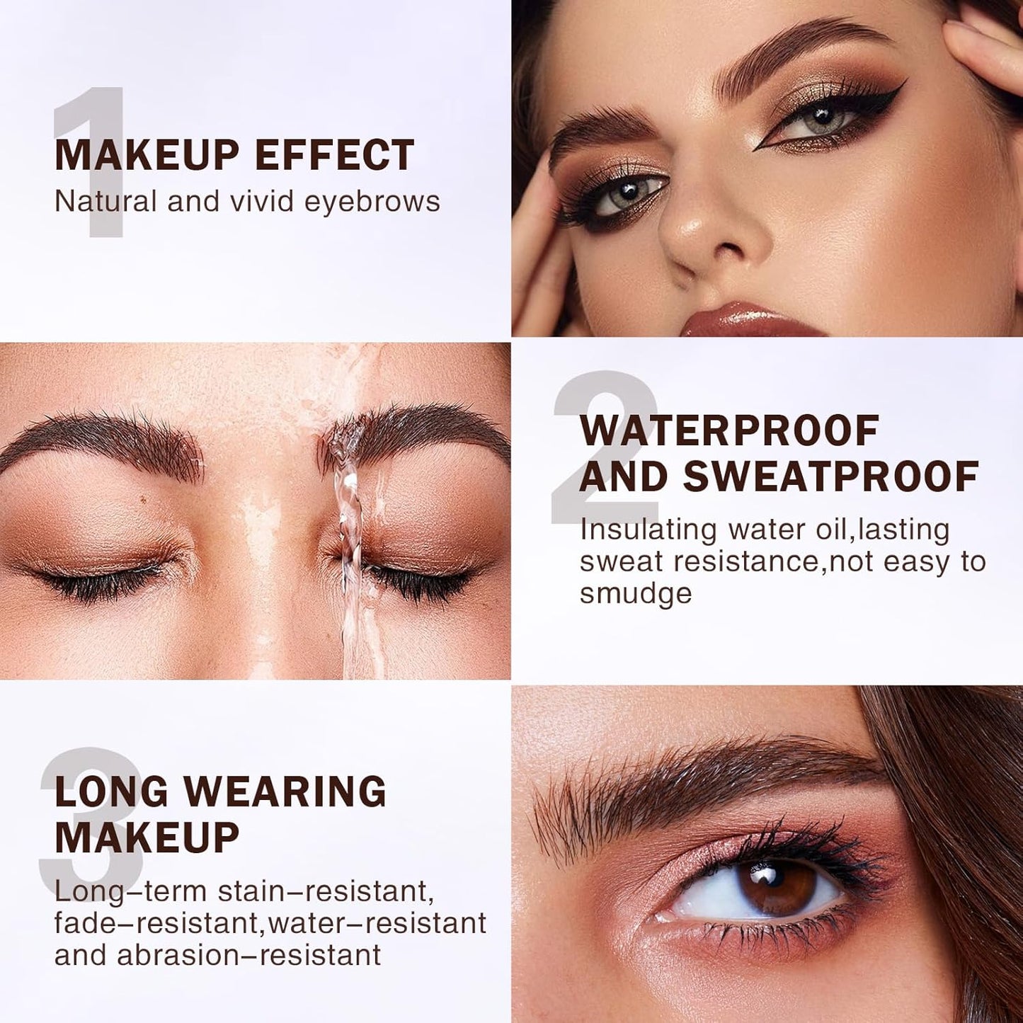 2025 New Tattoo Eyebrow Gel Easy Peel Off for Women, Upgrade Eyebrow Tattoo Peel Off, Transfer-proof Eyebrow Gels Waterproof for All Skin Types (Brown)