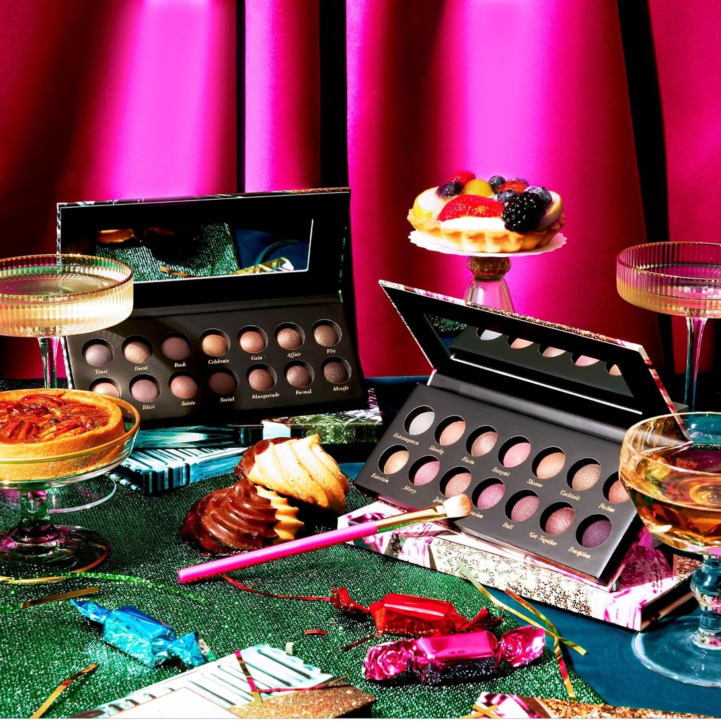 LAURA GELLER NEW YORK The Delectables Pink Prosecco Baked Eyeshadow Palette | 14 Pigmented Eyeshadows Blendable