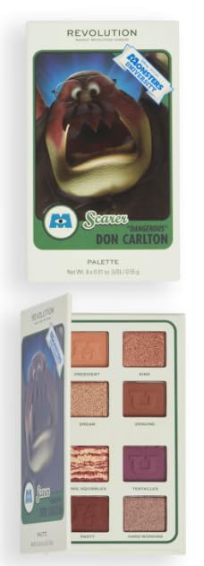 Revolution x Monsters University Don Carlton Scare Card Palette Eyeshadow 8 x 0.01 oz (0.55g), Affection