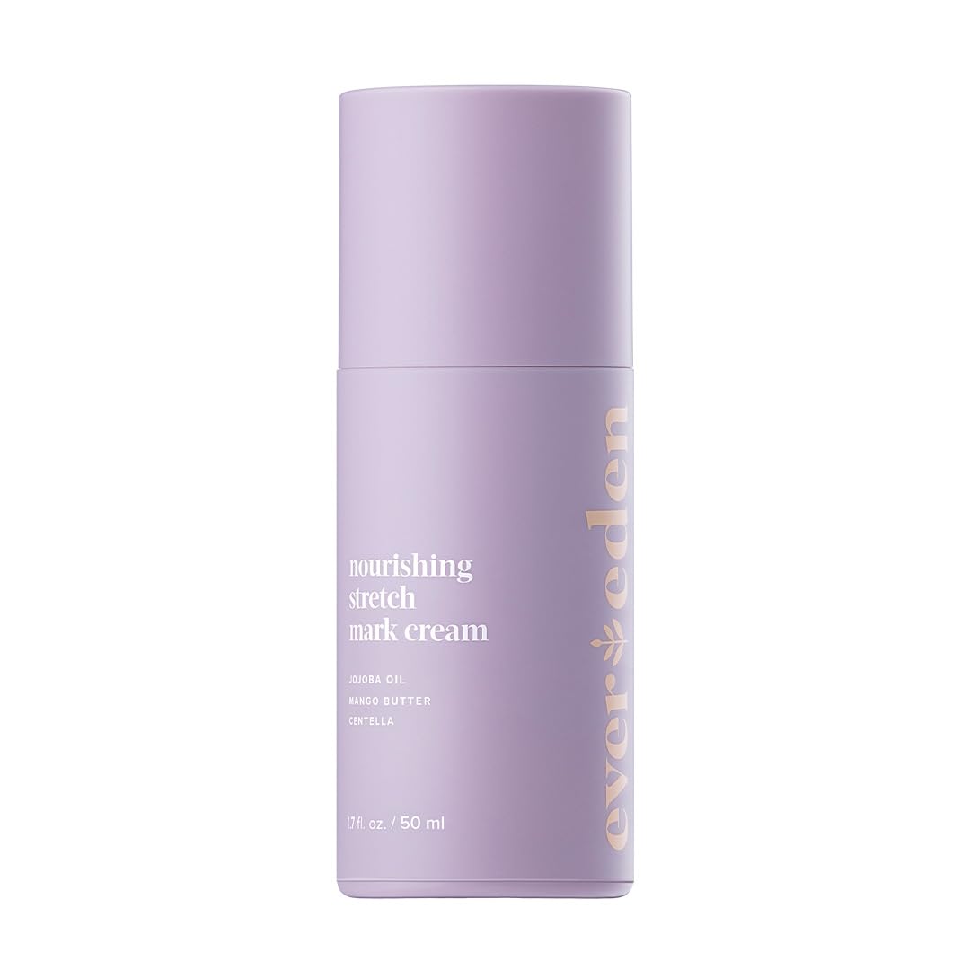 Evereden Nourishing Stretch Mark Cream 50ml | Clean and Unscented Pregnancy Skincare | Stretch Mark Prevention