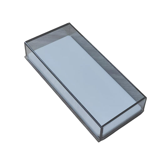 Grafting False Eyelash Acrylic Extension Pallet Organizer, Eyelash Extension Glue Tweezers Plate Makeup Palette, Dustproof Storage Box Display Training Tools Salon (Transparent Grey)