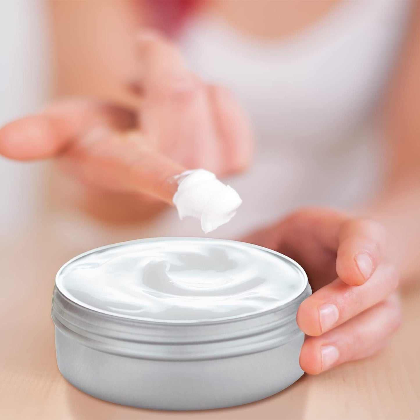 4 Ounce Aluminum Tin Jar Refillable Containers 120 ml Aluminum Screw Lid Round Tin Container Bottle for Cosmetic,Lip Balm, Cream, 24 Pack