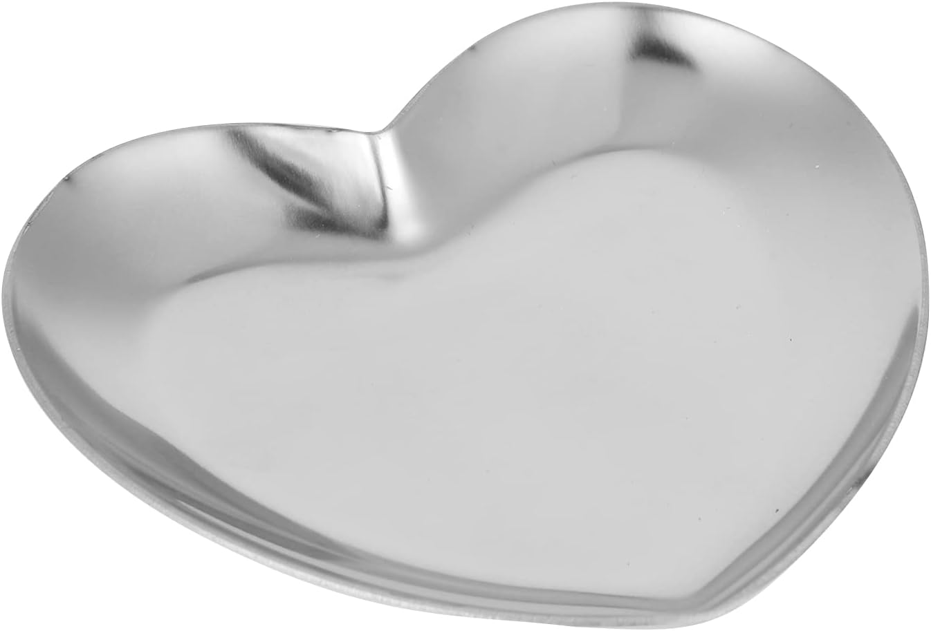 Nail Palette, Nail Palette Nail Palette Heart Shaped Art Palette Stainless Steel Palette Makeup DIY Paint Color Mixing Tray Nail Art Palette Resin(Silver)