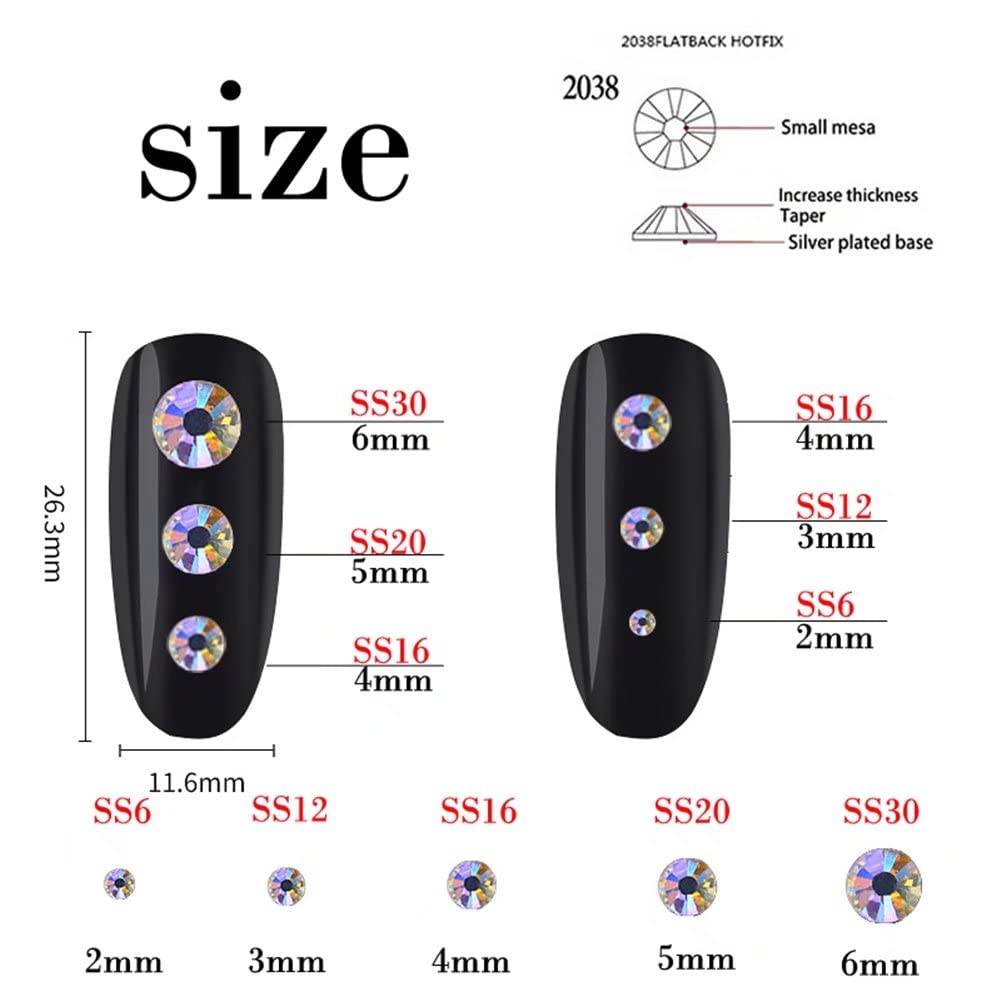 500 Pieces SS30 6mm Flatback Rhinestones Clear Glass Round Gems Crystals for Nail Art DIY Crafts Clothes Shoes Bags （Dark Green）