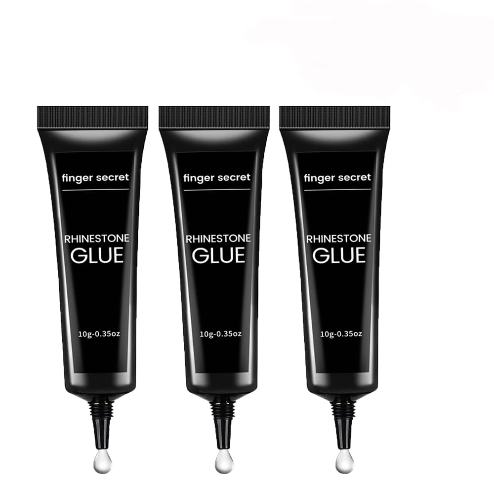 3Pcs Rhinestone Glue Gel - Superior Nail Art Glue Ensuring Strong and Long-Lasting Bond for Nail Rhinestone Glue Nail Art Decorations, Charms, 3D Bling, Gems, Jewel Diamonds UV/LED Easy Application