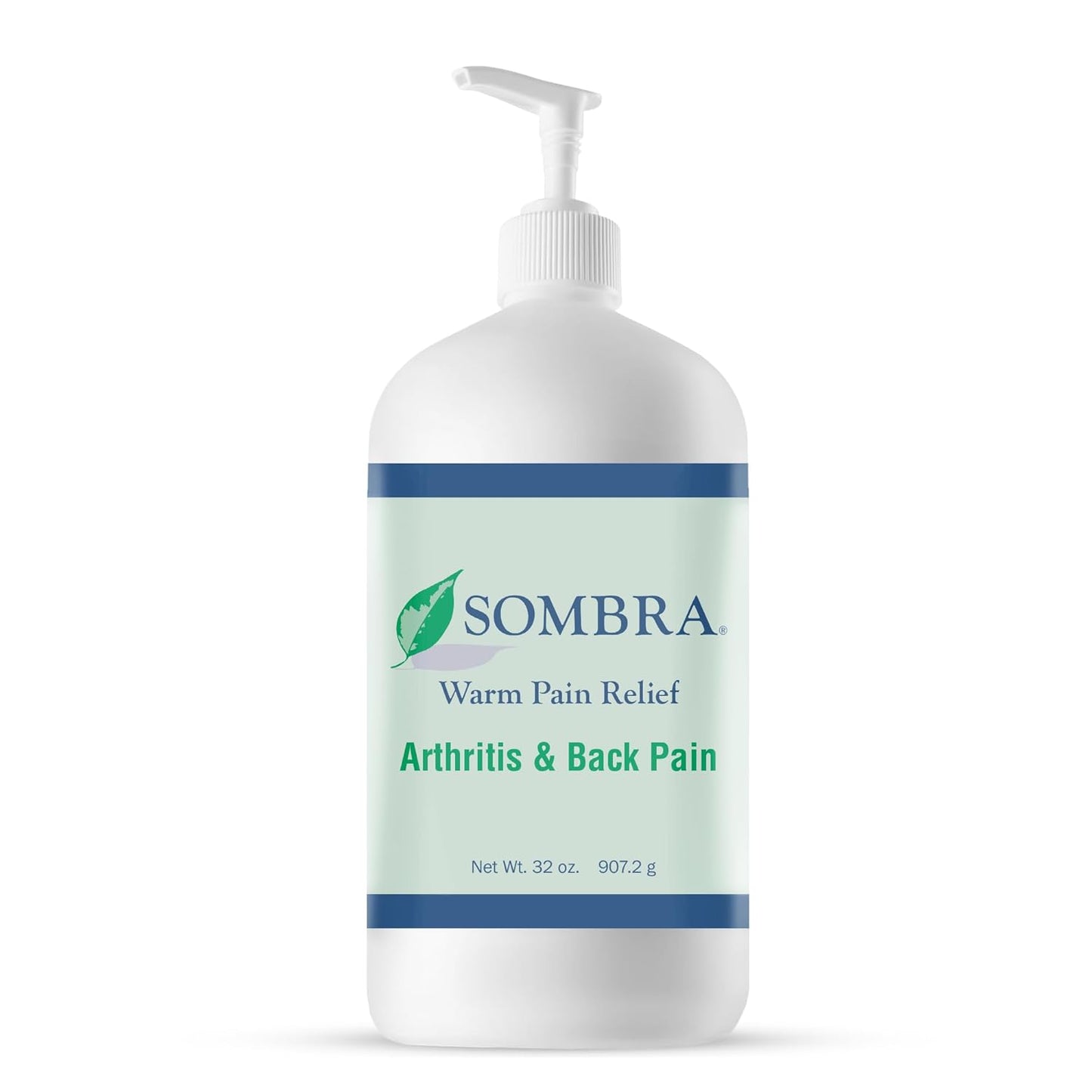 Sombra Warm Pain Relief Gel, Warm Relief for Arthritis and Chronic Pain Pre-Workout Muscle Rub Vegan Formula Free of Artificial Fragrances, Dyes, NSAIDs, Wax, Petroleum, Alcohol, 32oz Pump