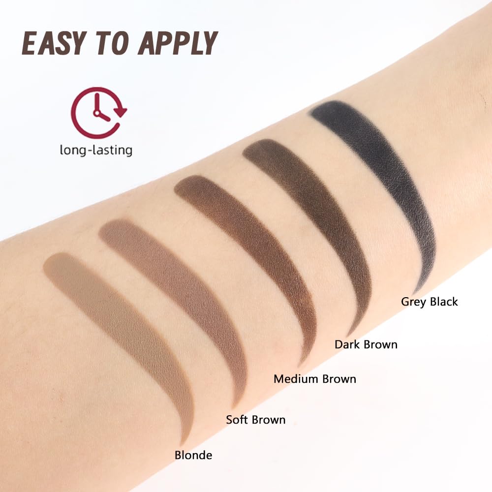 Eyebrow Stamp Stencil Set, Eyebrow Stencils Shaping Kit, Long-Lasting Eyebrow Shaper for Women Girl, Cruelty-Free plantillas para la cejas (Dark Brown)