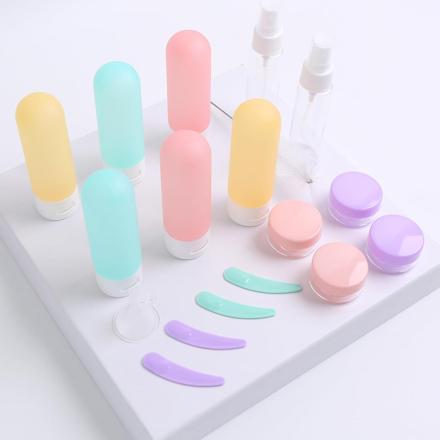 20 Pack Travel Bottles Set for Toiletries TSA Approved, Leak Proof Travel Size Containers Kit Portable Refillable Travel Accessories for Shampoo Conditioner Lotion Liquids