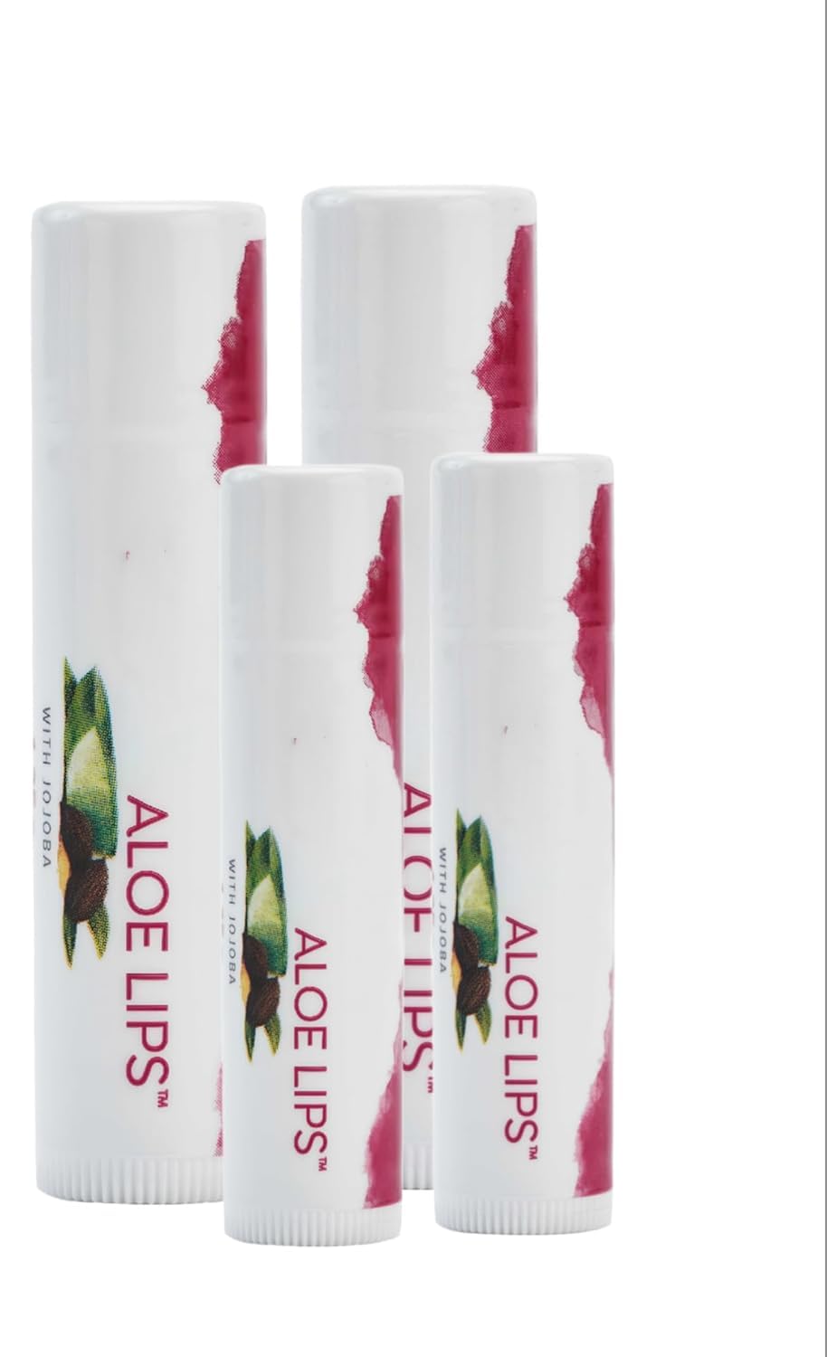 For-ev..er Aloe Lips with Aloe Vera and Jojoba (Pack of 4)