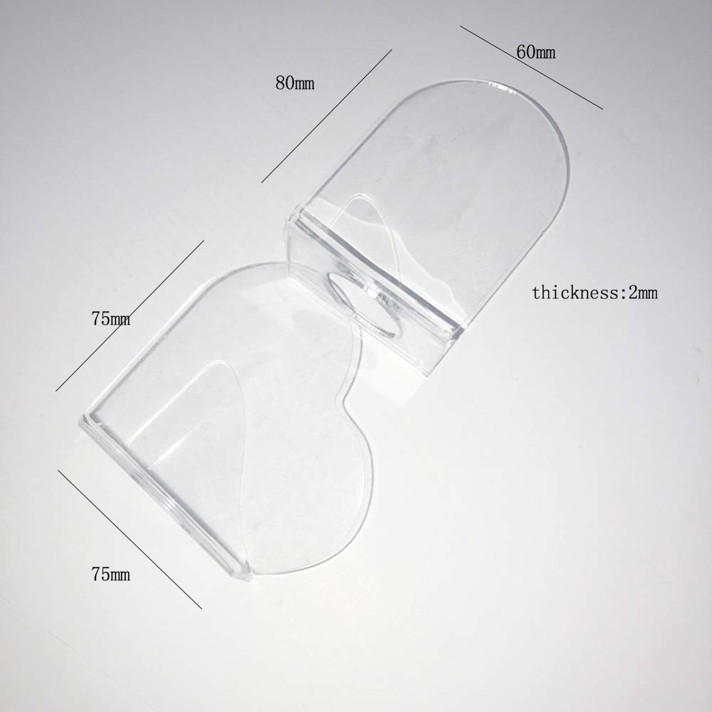 2pcs Heart-shaped Clear Acrylic Nail Art Display Cosmetic Makeup Palette Spatula Tool Best for Nail Art Eye Shadow Eyelash Beauty Accessories