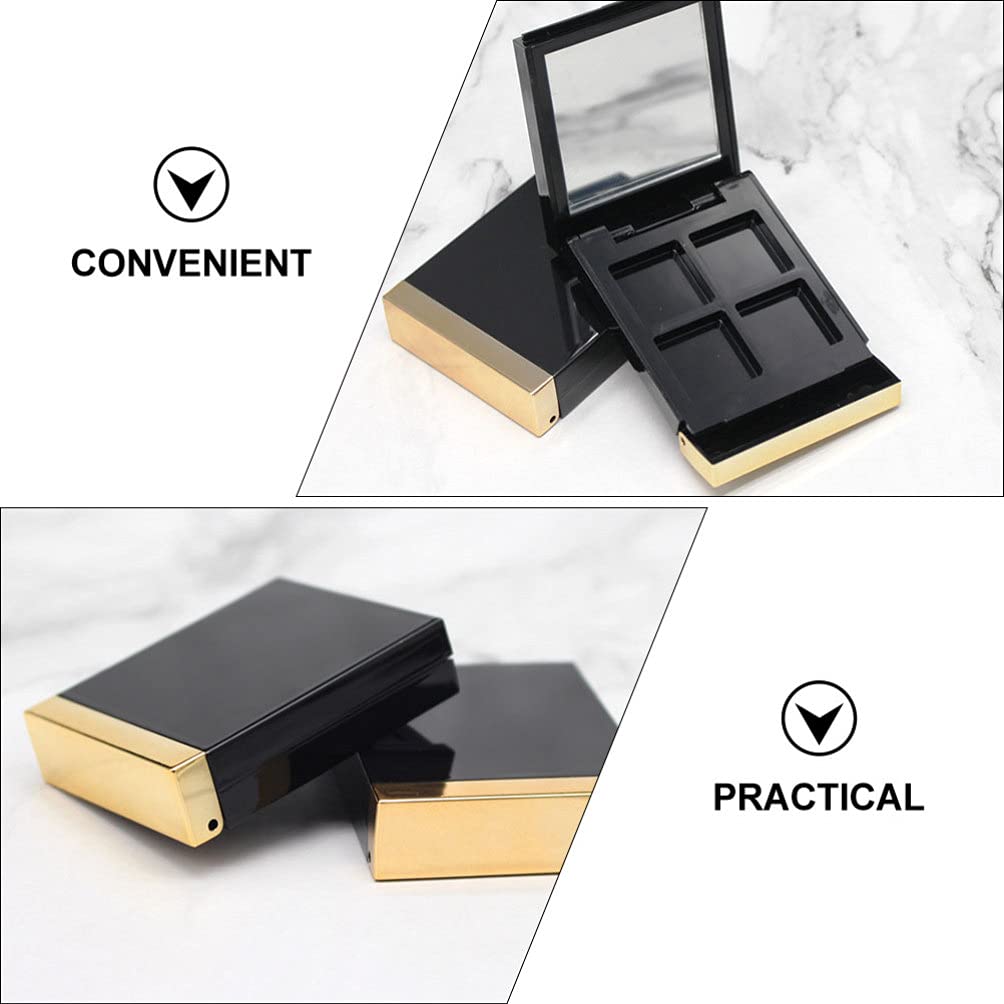 Empty Makeup Palette 2PCS Eyeshadow Makeup Palette with Mirror Plastic Cosmetic Storage Case for Makeup Eyeshadow Lipstick