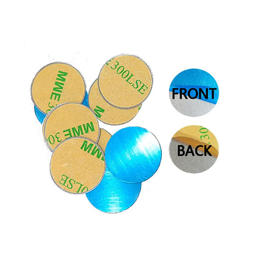 50pcs Metal stickers adhesive set magnetic strips with adhesive backing iron circles for non-magnetism cosmetic eyeshadow pans aluminum bottom shadow accessories