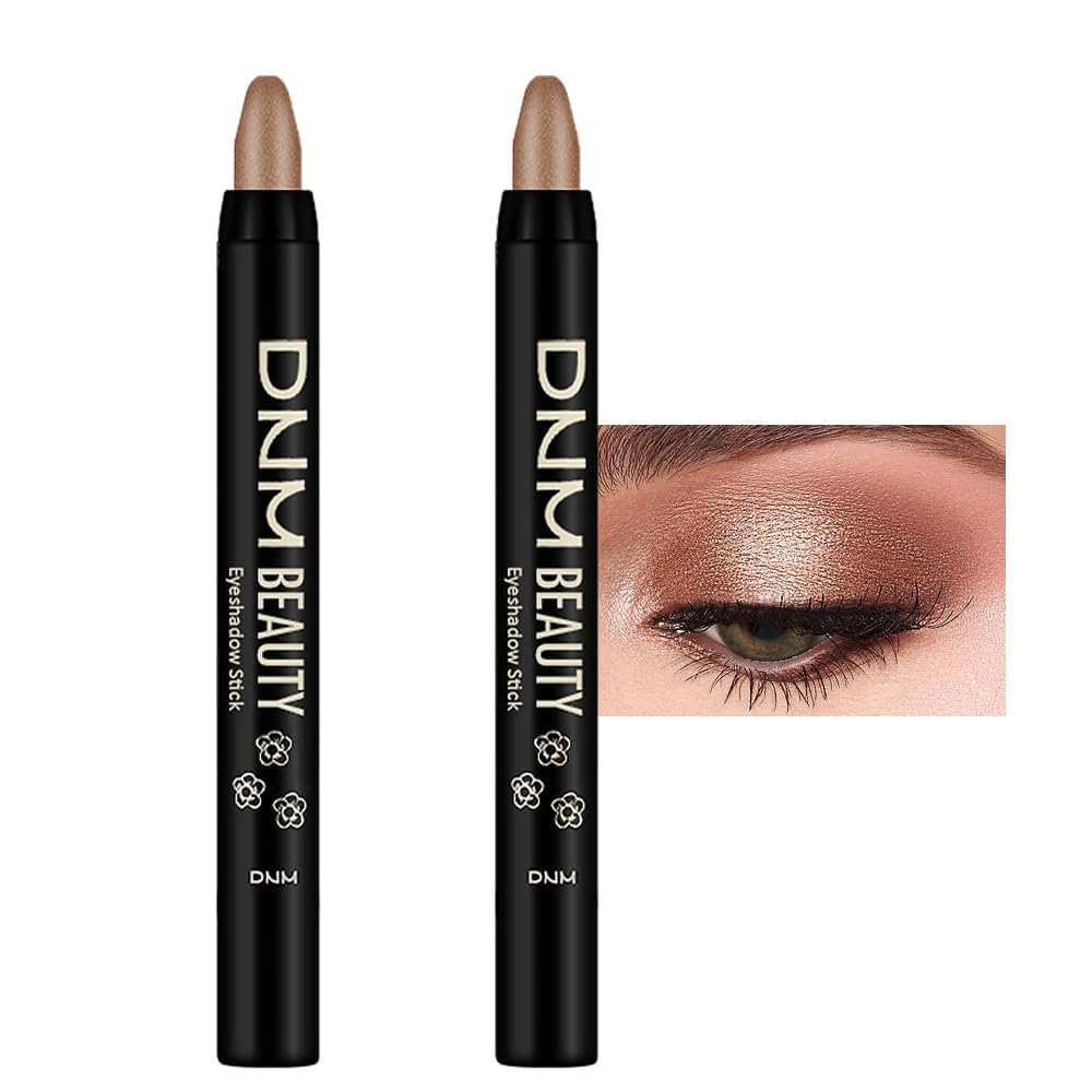 evpct 2Pcs Cream Eyeshadow Sticks Set for Eyes Waterproof, Bronze Shimmer Matte Eye shadow Stick Pencil Pen Bulk sombras en crema para ojos 20+20