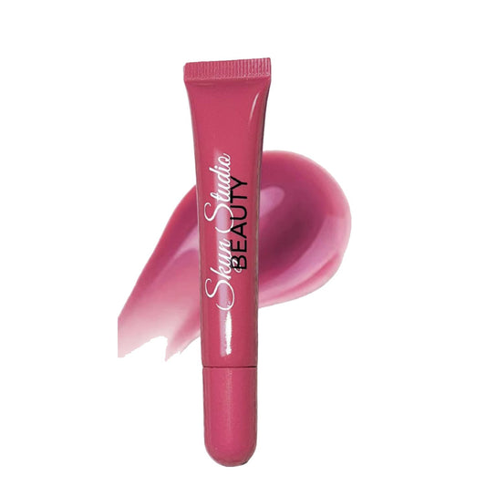 BEAUTY Pucker Up Shea Butta Glossy Lip Balm, Hydrating Lip Balm, Peptide Lip Treatment, Exfoliating Lip Balm, Lightweight, Moisturize and Tint Lip Care Products (0.4 Oz) (Rose')