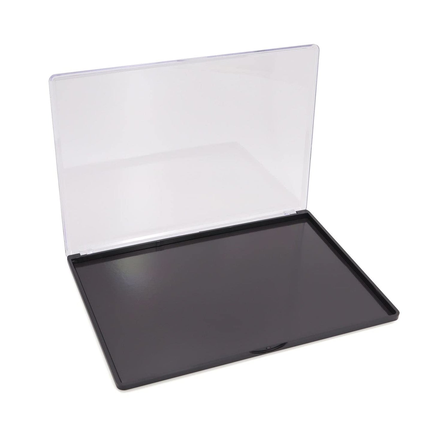 XL Large Empty Magnetic Eyeshadow Palette with Clear Top, Travel Makeup Organizer with 40Pcs Adhesive Metal Stickers For DIY Your Own Powder Palette (XL Large - 9.25'x6.57')