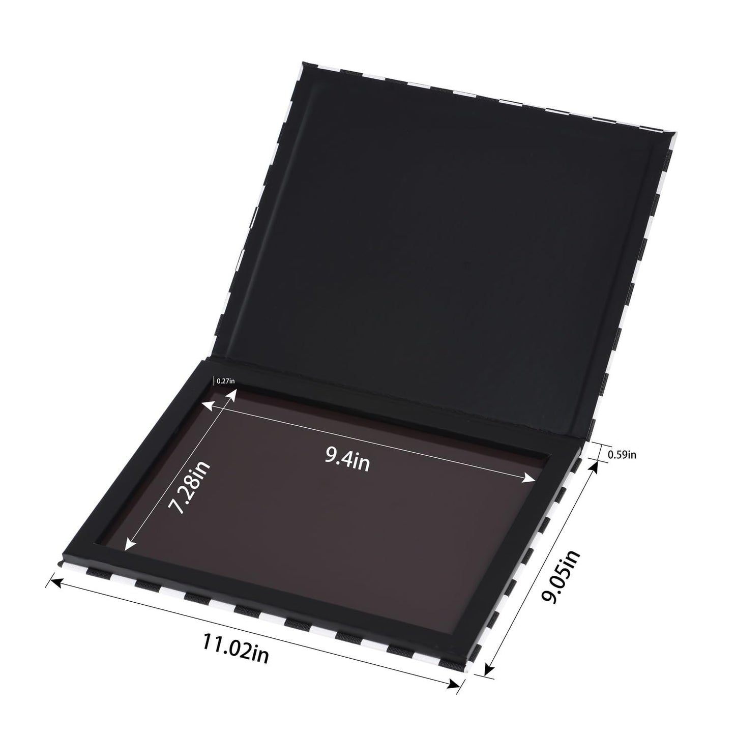 Extra Large Magnetic Palette Checkered Black Empty Makeup Palette for Eyeshadow Lipstick Blush Powder