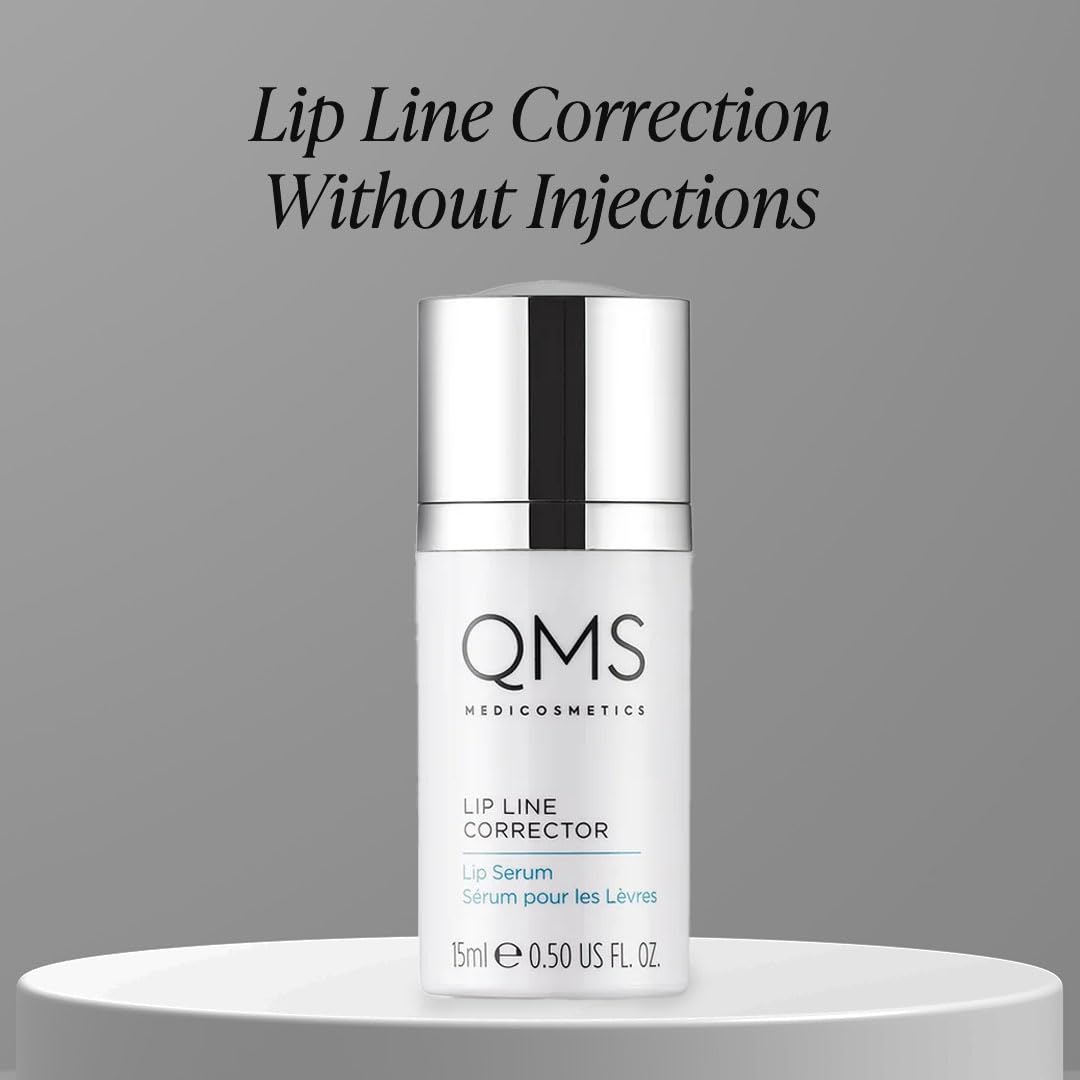 QMS Medicosmetics Lip Line Corrector Lip Serum – Formulated to Reduce Fine Lines + Wrinkles – Hydrates + Plumps Lips – 0.5 oz