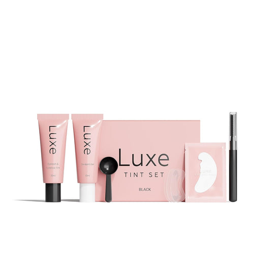 Luxe Cosmetics -New Version 2025 Black Color Set for Lashes and Brows - Long Lasting Temporary Color (Up to 4 Weeks) - Vegan & Cruelty-Free - for Salon & Home Use