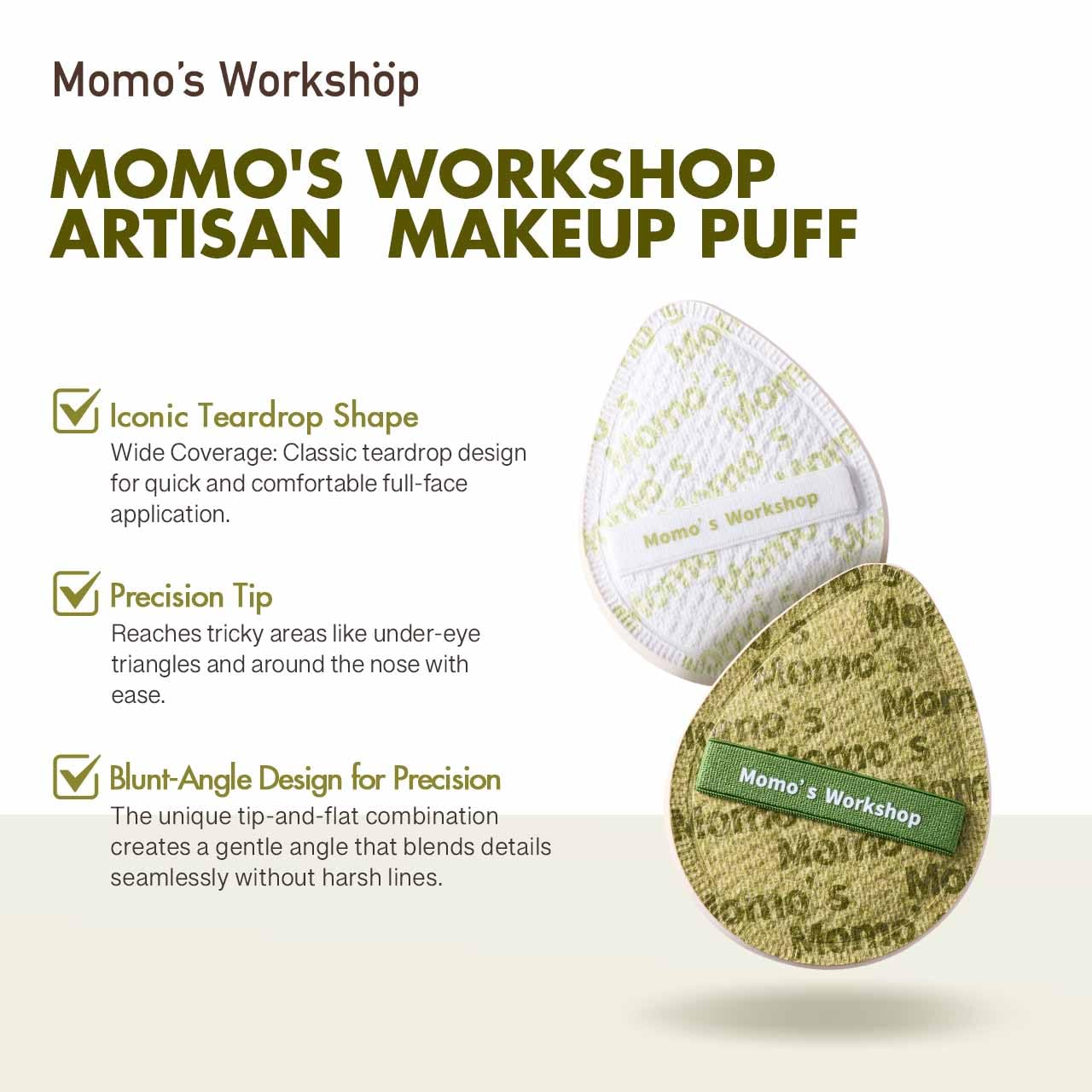 Light Green Denim Makeup Sponges,Super Soft Blenders Sponge for Full Coverage Foundation,Perfect for Oily Skin & Longwear Makeup,Travel Friendly&Reusable,2pcs Puffs &Storage Case