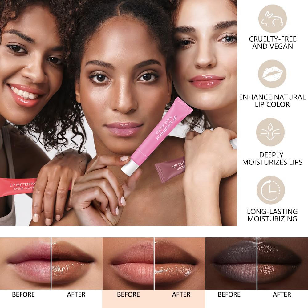 1Pcs Tinted Lip Balm Serum Makeup, Squeeze Hydrating Tint Lips Balms Serum Cosmetic, Women Care Glossy Nourishing Plumping Lip Stain Gloss Lipstick, Suitable for dry lips, Long-Lasting Color 08