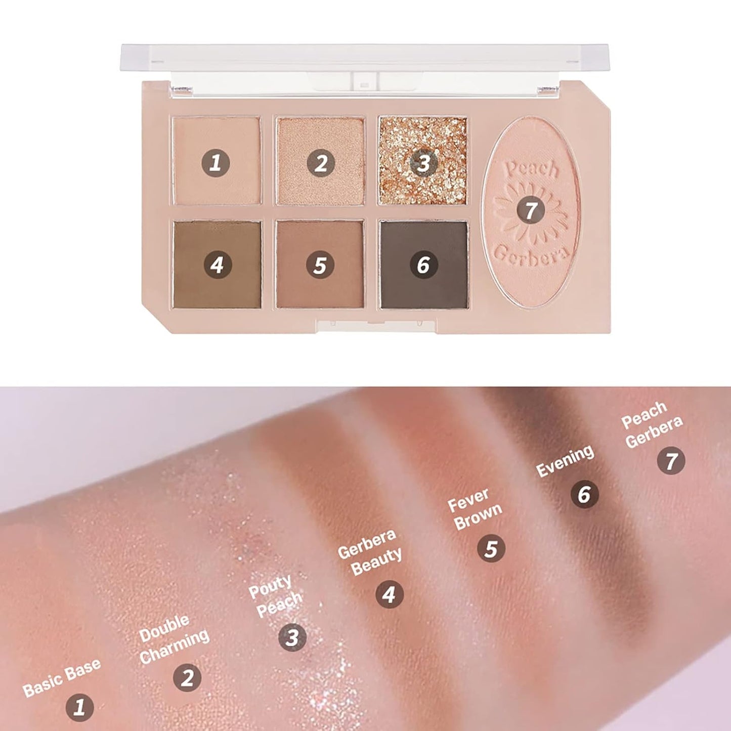ETUDE Play Tone Eyepalette | From Eye To Cheeks | Palette With Easy Color Matching For All | Various Texture From Sheer Matte To Wet Glitters | K-beauty (Peach Gerbera)