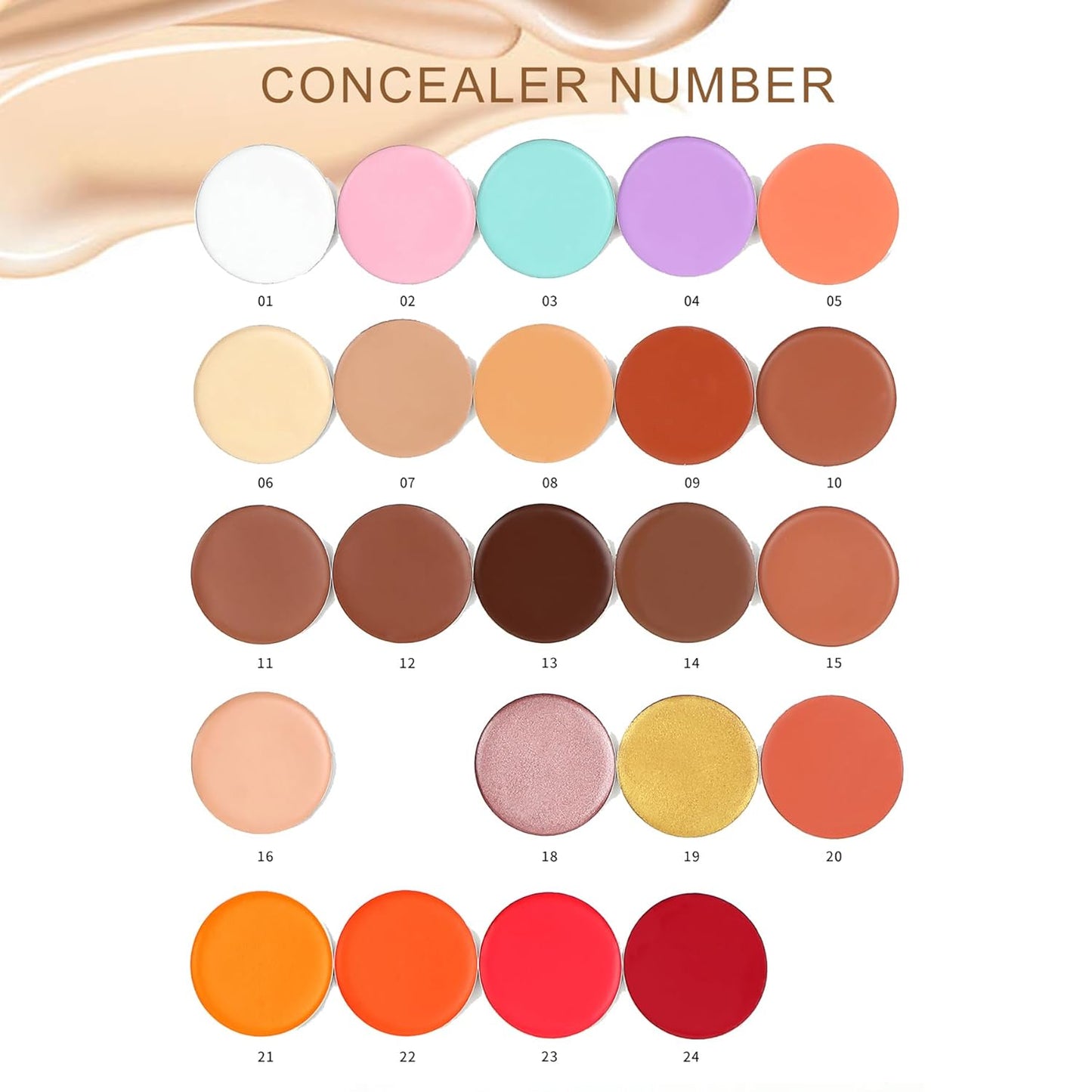 Cream Concealer Corrector Correcting Contour Makeup Set under Eye Concealer Cream Kit for Dark Circles and Blemish 1