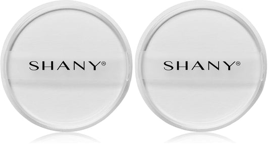 SHANY Stay Jelly Silicone Sponge - Clear & Non-Absorbent Makeup Blending Sponge for Flawless Application with Foundation - ROUND (Pack of 2)
