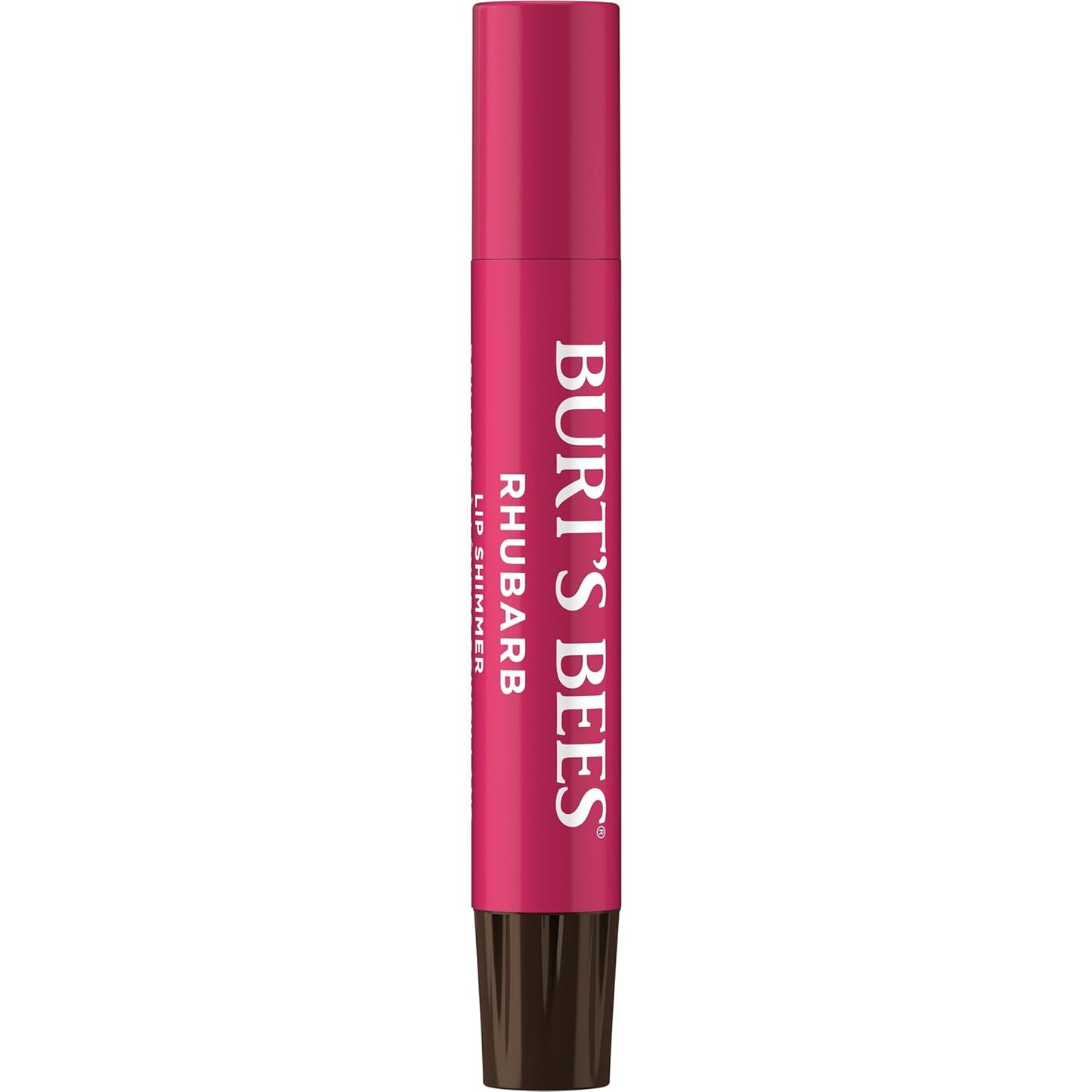 Burt's Bees Shimmer Lip Tint Set, Tinted Lip Balm Stick, Moisturizing for All Day Hydration with Natural Origin Glowy Pigmented Finish & Buildable Color, Rhubarb (4-Pack)