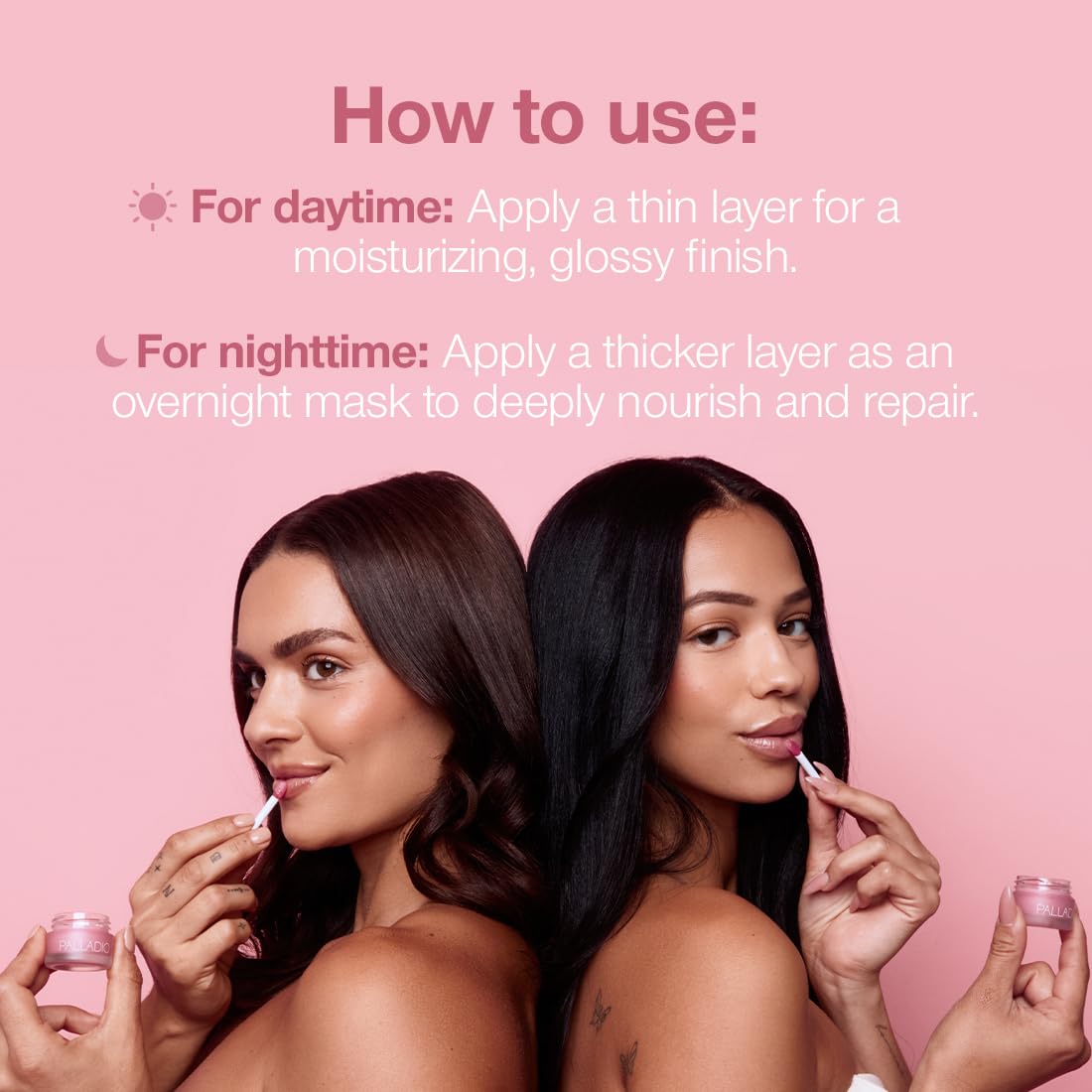 Palladio Lip Mask Intense Overnight Moisturizer to Nourish and Repair Dry Lips While Sleeping, Hydrates for Smooth, Soft, Plump Lips Infused with Shea Butter and Sweet Cherry