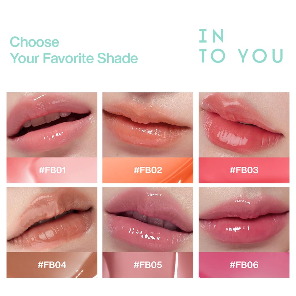 INTO YOU Frozen Glow Lip Balm, Hydrating Lip Gloss, Shine Finish, Nourishing Sheer Tint Pudding Pot with Vitamin E and Seed Oil, Plumping, Moisturizing Lip Makeup, 0.18oz, FB06 Cherry Juice