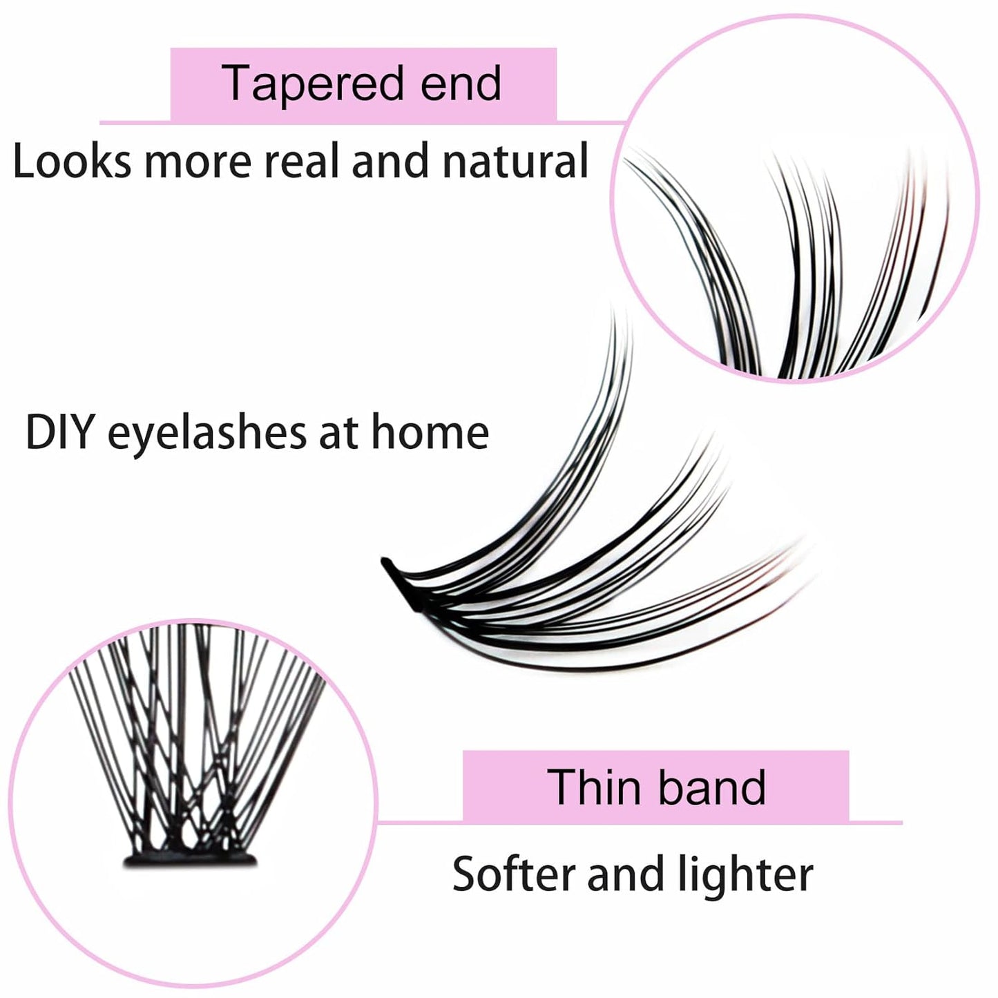 Lash Clusters Kit LAUBESS DIY Lash Extension Kit Lash Bond and Seal Waterproof Lash Glue Remover Tweezers Brush Cluster Eyelash Extensions Kit Eyelash Clusters (Kit 30D-D-Mix14-18)