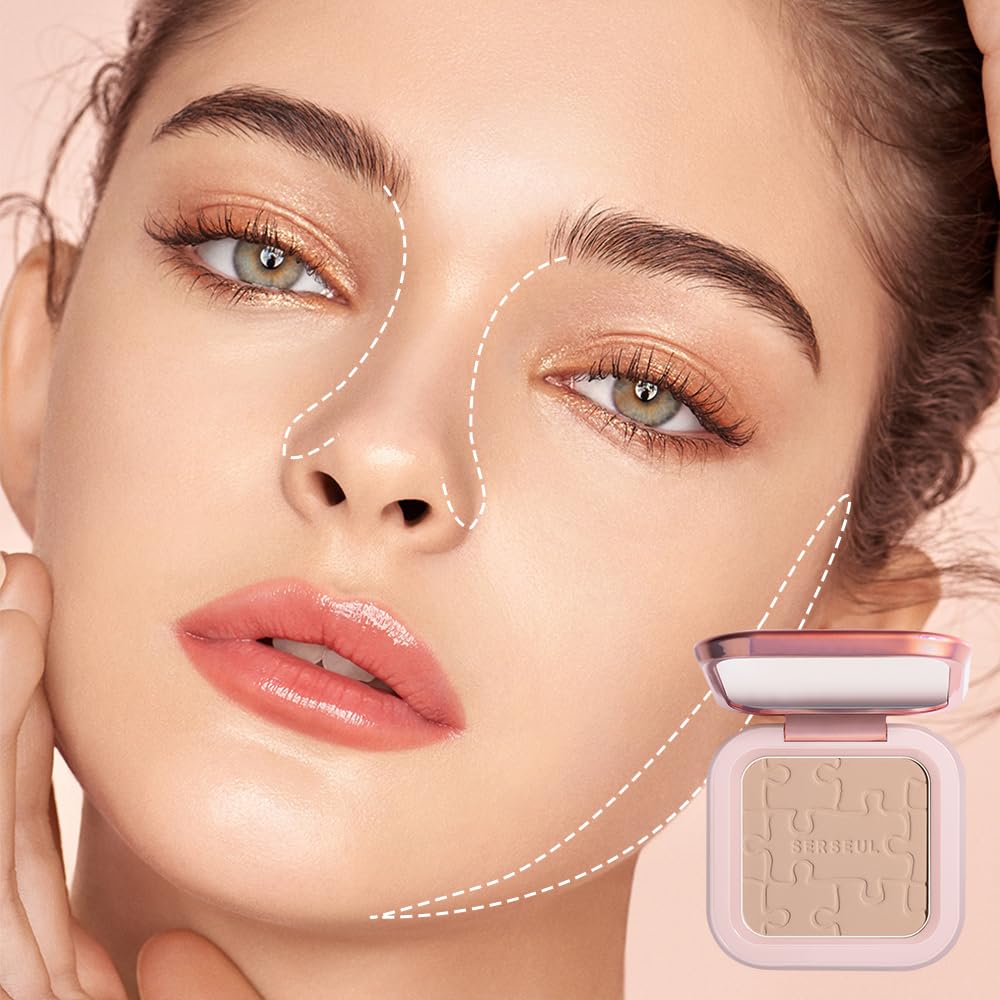 Powder Contour Palette, Matte Finish, Brown Color Family, 0.17 Ounce, Palette, Unisex, Compact, Not Water Resistant, Contour Face Makeup, Milk Tea Grey, All Skin Tones